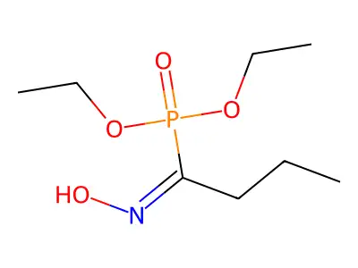 N-(1-diethoxyphosphorylbutylidene)hydroxylamine structure