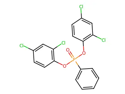 Phosphonic acid, phenyl-, bis(2,4-dichlorophenyl) ester structure