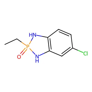 Phosphonic diamide, ethyl-, cyclic 4-chloro-o-phenylene ester structure