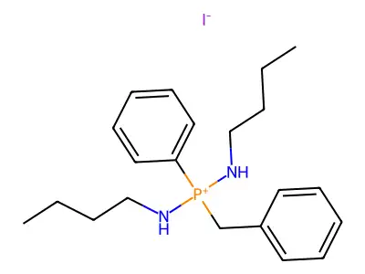 Phosphonium, bis(p-butylamino)benzylphenyl-, iodide structure