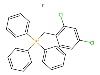 Phosphonium, (2,4-dichlorobenzyl)triphenyl-, iodide structure