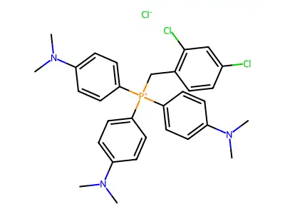 Phosphonium, (2,4-dichlorobenzyl)tris(p-dimethylaminophenyl)-, chloride structure