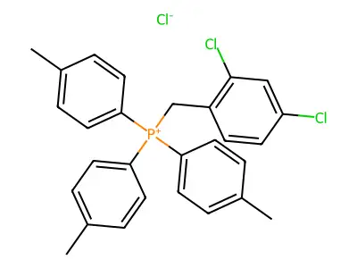 Phosphonium, (2,4-dichlorobenzyl)tri(p-tolyl)-, chloride structure