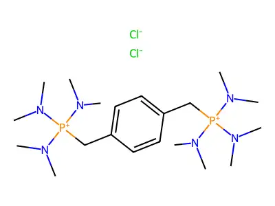 Phosphonium, p-xylylenebis(tris(dimethylamino)-, dichloride structure