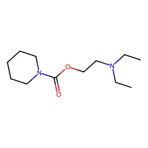 1-Piperidinecarboxylic acid, diethylaminoethyl ester structure
