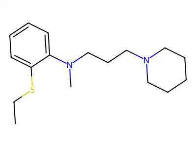 Piperidine, 1-(3-(N-(2-ethylthiophenyl)-N-methylamino)propyl)- structure