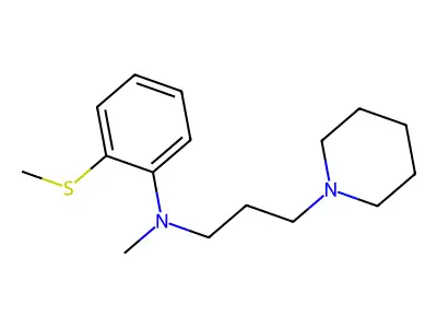 Piperidine, 1-(3-(N-methyl-N-(2-methylthiophenyl)amino)propyl)- structure