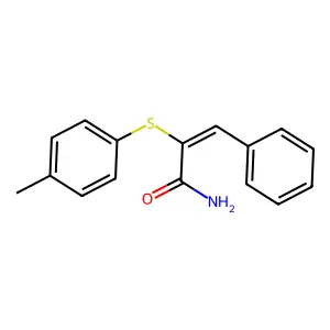 2-(4-Methylphenyl)sulfanyl-3-phenylprop-2-enamide structure