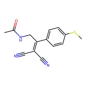 Cinnamonitrile, beta-acetamidomethyl-alpha-cyano-p-(methylthio)- structure