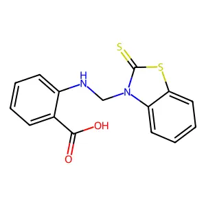 Anthranilic acid, N-(2-thioxobenzothiazolin-3-ylmethyl)- structure