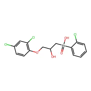 Arsine oxide, (o-chlorophenyl)(3-(2,4-dichlorophenoxy)-2-hydroxypropyl)hydroxy- structure