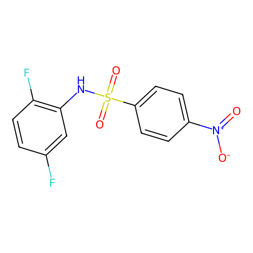 N-(2,5-difluorophenyl)-4-nitrobenzenesulfonamide structure