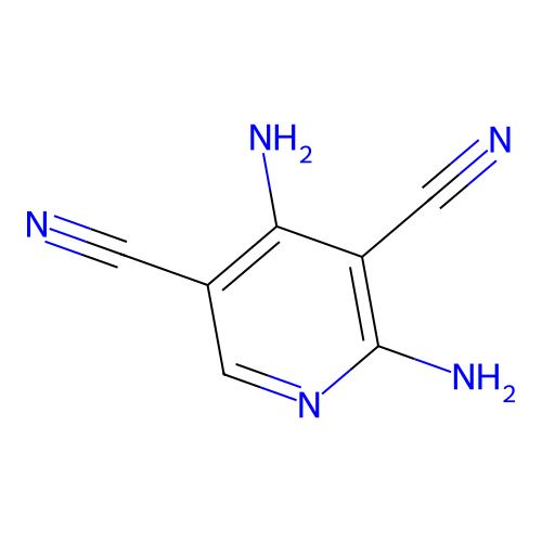 2,4-Diamino-3,5-pyridin-dicarbonitril structure