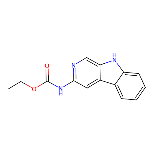 ethyl N-(9H-pyrido[3,4-b]indol-3-yl)carbamate structure