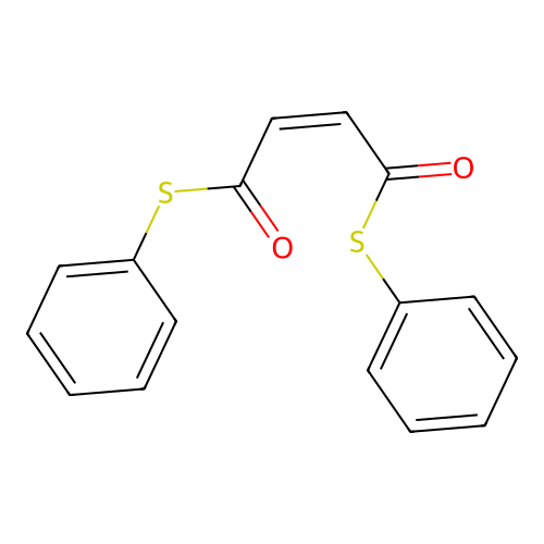 Fumaric acid, 1,4-dithio-, S,S-diphenyl ester structure