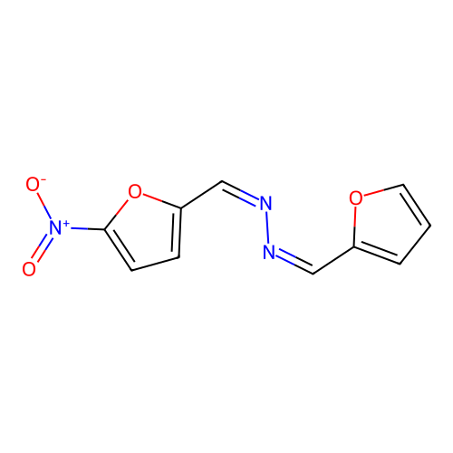 (Z)-1-(furan-2-yl)-N-[(Z)-(5-nitrofuran-2-yl)methylideneamino]methanimine structure