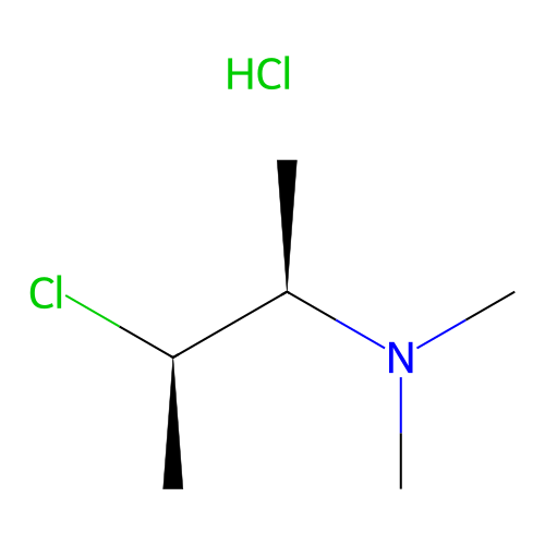Propylamine, 2-chloro-N,N,1-trimethyl-, hydrochloride structure