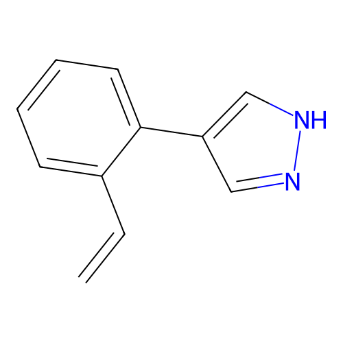 4-(2-vinylphenyl)-1H-pyrazole structure