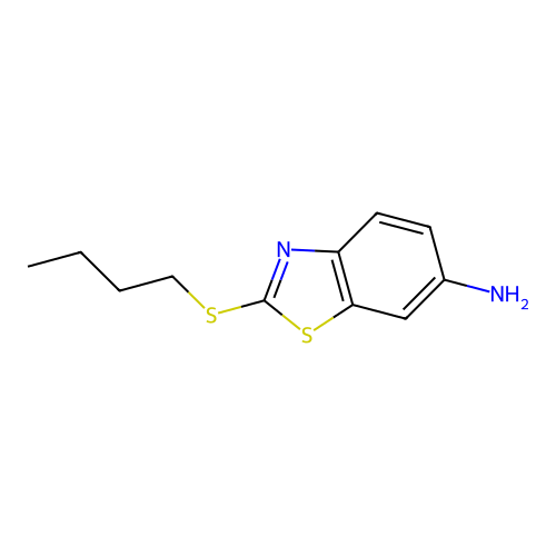 2-Butylsulfanyl-1,3-benzothiazol-6-amine structure