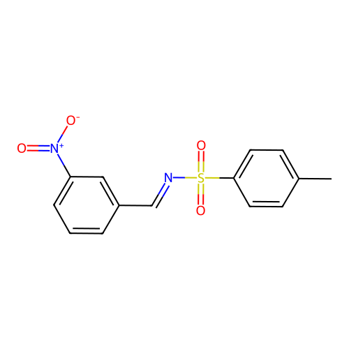 4-methyl-N-[(1Z)-(3-nitrophenyl)methylidene]benzene-1-sulfonamide structure