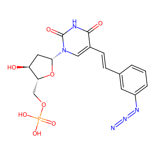3-Azidostyryl-2'-deoxyuridine 5-phosphate structure
