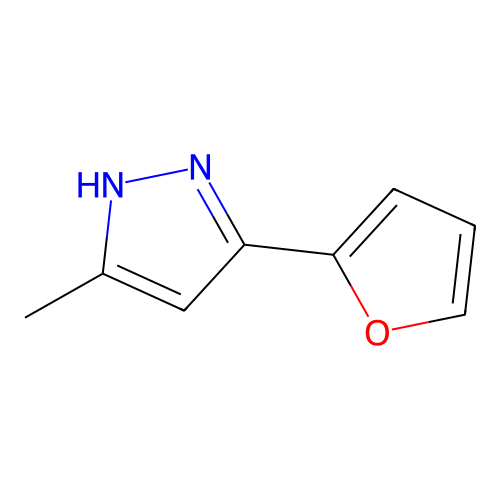 5-(2-Furyl)-3-methyl-1H-pyrazole structure
