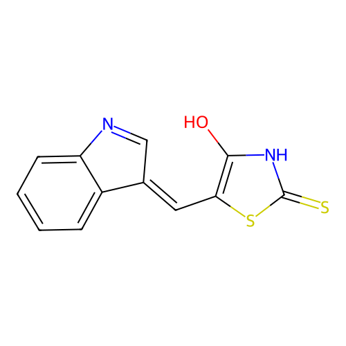 (5Z)-5-(1h-indol-3-ylmethylidene)-2-sulfanylidene-thiazolidin-4-one structure