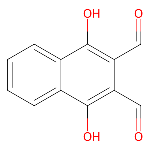 1,4-Dihydroxynaphthalene-2,3-dicarbaldehyde structure