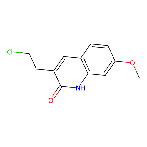 3-(2-chloroethyl)-7-methoxyquinolin-2(1H)-one structure