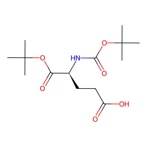 (4S)-5-(tert-butoxy)-4-{[(tert-butoxy)carbonyl]amino}-5-oxopentanoic acid structure
