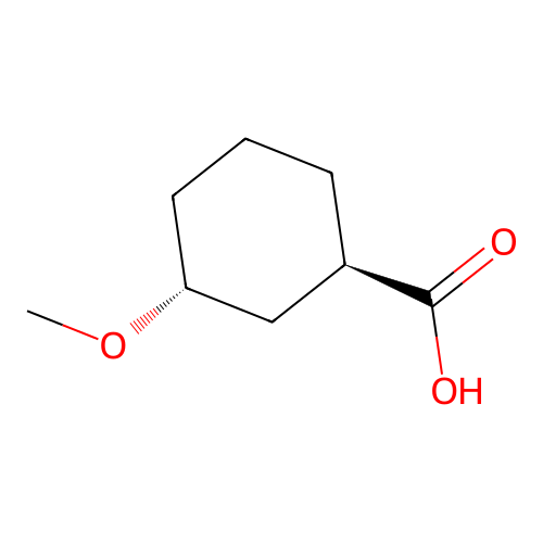 (1R,3R)-3-Methoxycyclohexane-1-carboxylic acid structure