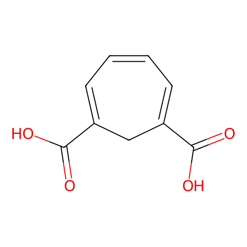 3,5,7-Cycloheptatriene-1,3-dicarboxylic acid structure