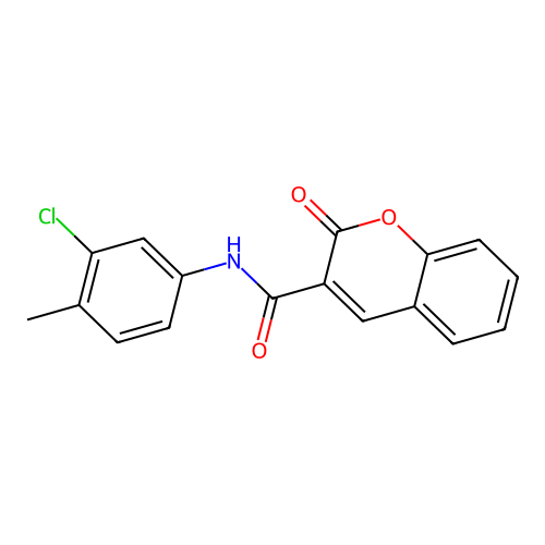 N-(3-chloro-4-methylphenyl)-2-oxo-2H-chromene-3-carboxamide structure