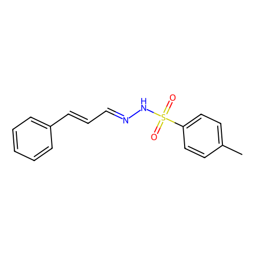 Cinnamaldehyde tosylhydrazone structure