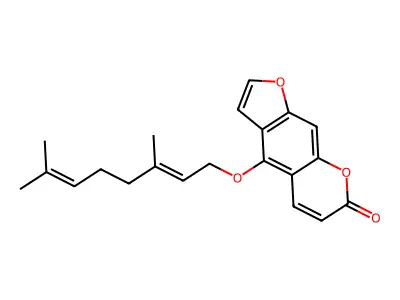 香柠檬素 structure