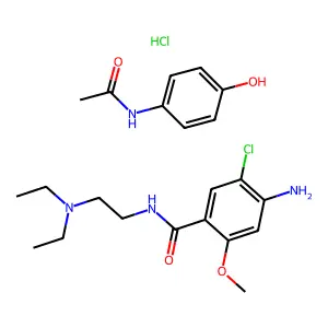 Acetaminophen mixture with metoclopramide hydrochloride structure