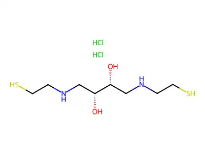 dl-5,6-Dihydroxy-1,10-dimercapto-3,8-diazadecane dihydrochloride structure