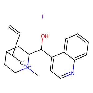 9-羟基-1-甲基金鸡纳烷-1-鎓碘化物 structure