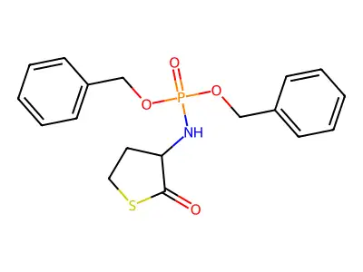 Phosphonic acid, (2-oxo-3-tetrahydrothienyl)-, dibenzyl ester structure