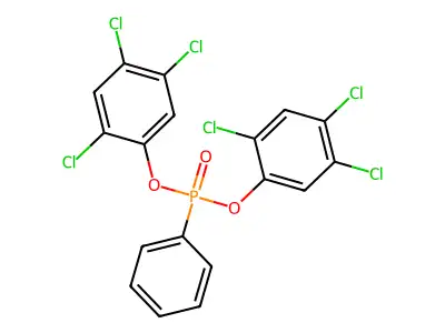 Phosphonic acid, phenyl-, bis(2,4,5-trichlorophenyl) ester structure
