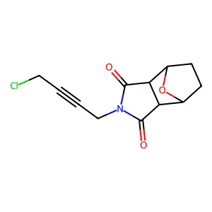 7-Oxabicyclo(2.2.1)heptane-2,3-dicarboximide, N-(4-chloro-2-butynyl)- structure