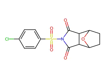 2-(4-Chlorobenzene-1-sulfonyl)hexahydro-1H-4,7-epoxyisoindole-1,3(2H)-dione structure