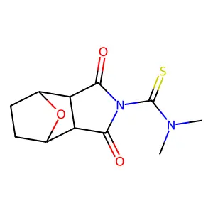 7-Oxabicyclo(2.2.1)heptane-2,3-dicarboximide, N-(dimethylthiocarbamoyl)- structure