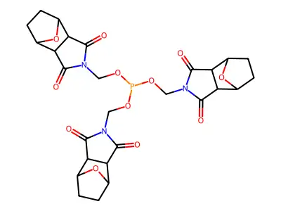 7-Oxabicyclo(2.2.1)heptane-2,3-dicarboximide, N-hydroxymethyl-, phosphite (3:1) structure