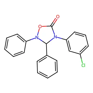 4-(3-Chlorophenyl)-2,3-diphenyl-1,2,4-oxadiazolidin-5-one structure