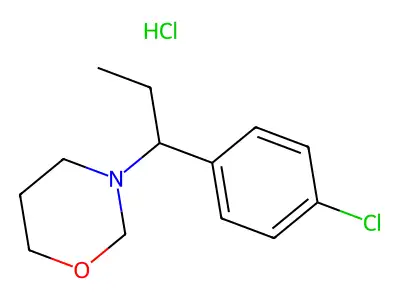 2H-1,3-Oxazine, tetrahydro-3-(p-chloro-alpha-ethylbenzyl)-, hydrochloride structure
