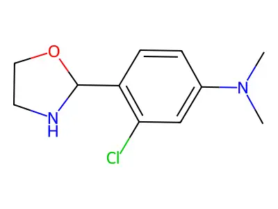 3-Chloro-N,N-dimethyl-4-(1,3-oxazolidin-2-yl)aniline structure