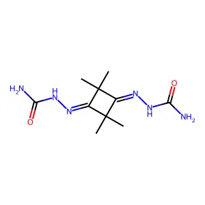 1,3-Cyclobutanedione, 2,2,4,4-tetramethyl-, disemicarbazone structure
