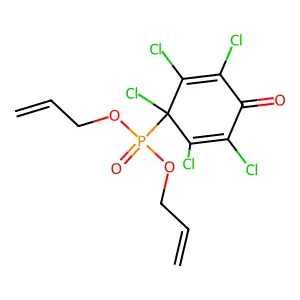 2,5-Cyclohexadien-4-one, pentachloro-4-(diallylphosphono)- structure