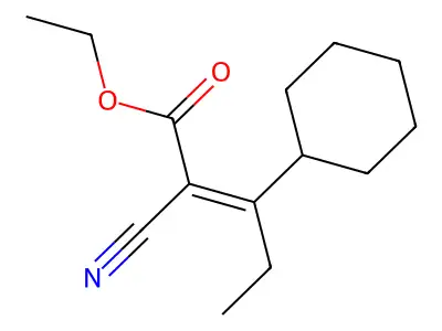 1-Cyclohexaneacrylic acid, alpha-cyano-beta-ethyl-, ethyl ester structure